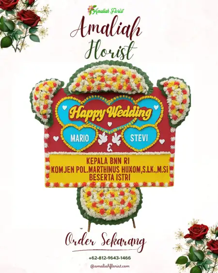 Papan Bunga Pernikahan Ampelan